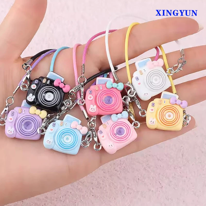 Fun Pendant Camera Accessories Used For Mobile Phone/Camera Lanyard Accessories Creative Cartoon Mini Camera Figurine Ornament