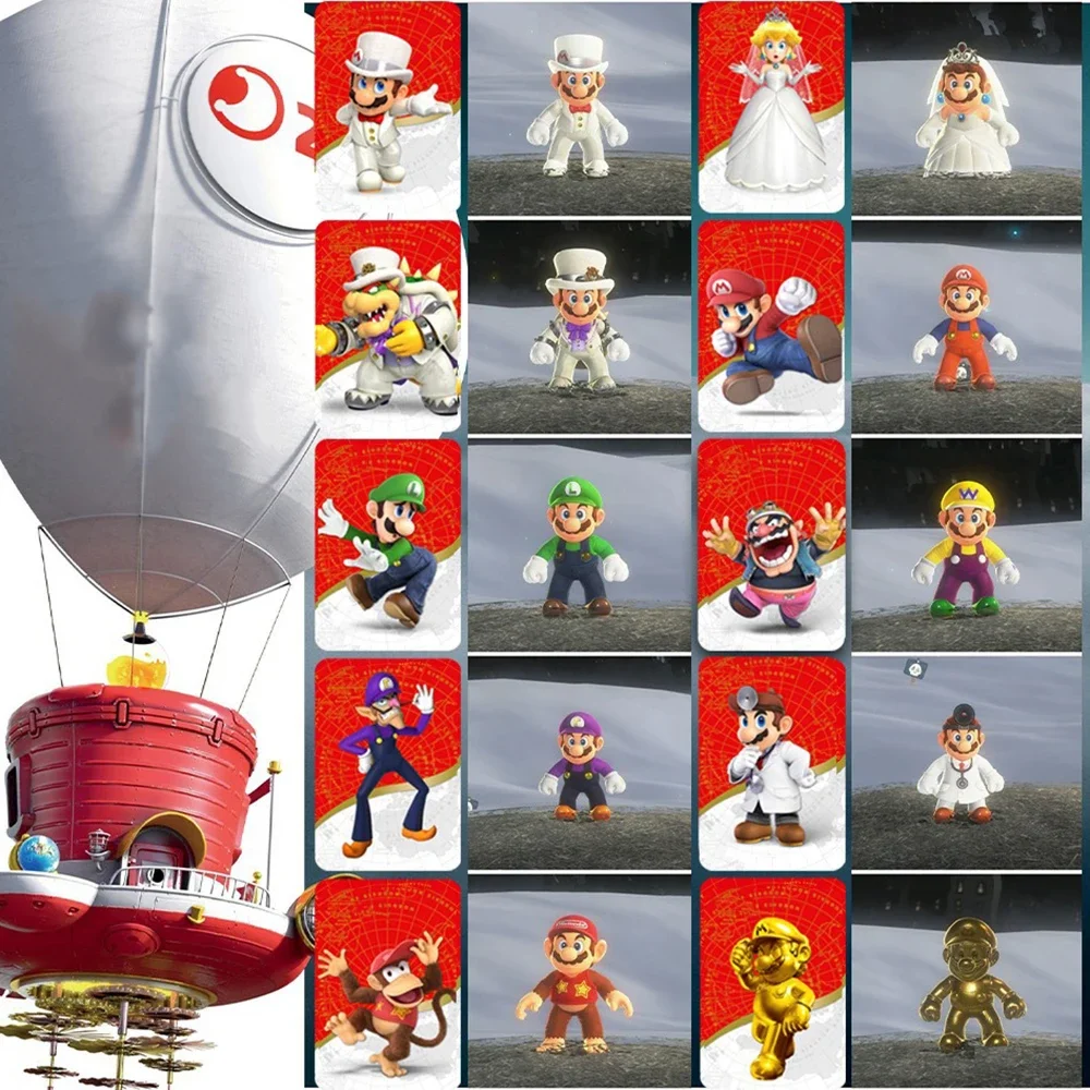 NS Mario Odyssey Mario Mini Card Super Mario Party Crossover Card Odyssey NFC Card