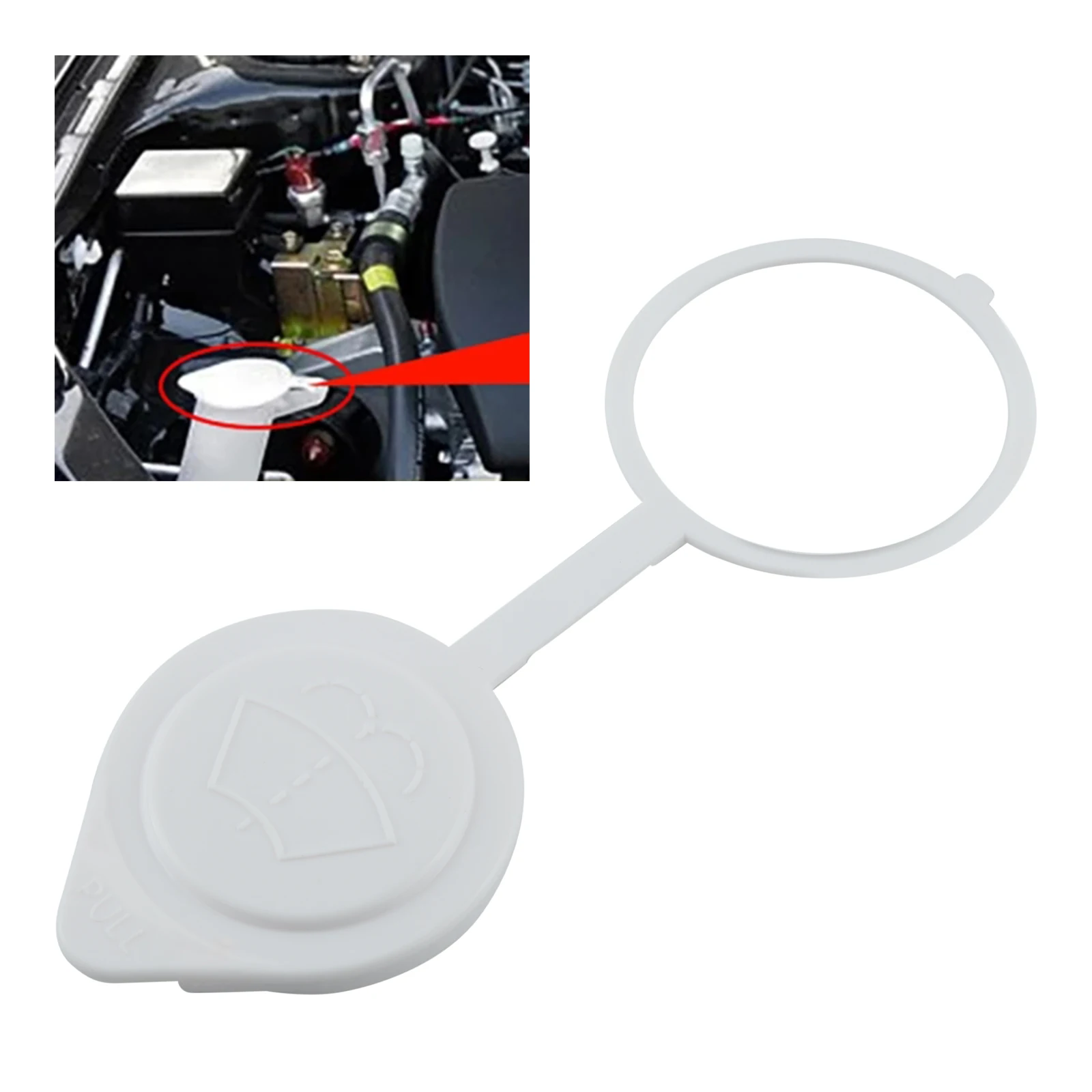 1Pc Auto Windschutzscheibe Wiper Washer Tank Flasche Flüssigkeit Reservoir Abdeckung Kappe MR245402 für Sebring Mitsubishi Pajero Weiß Kunststoff