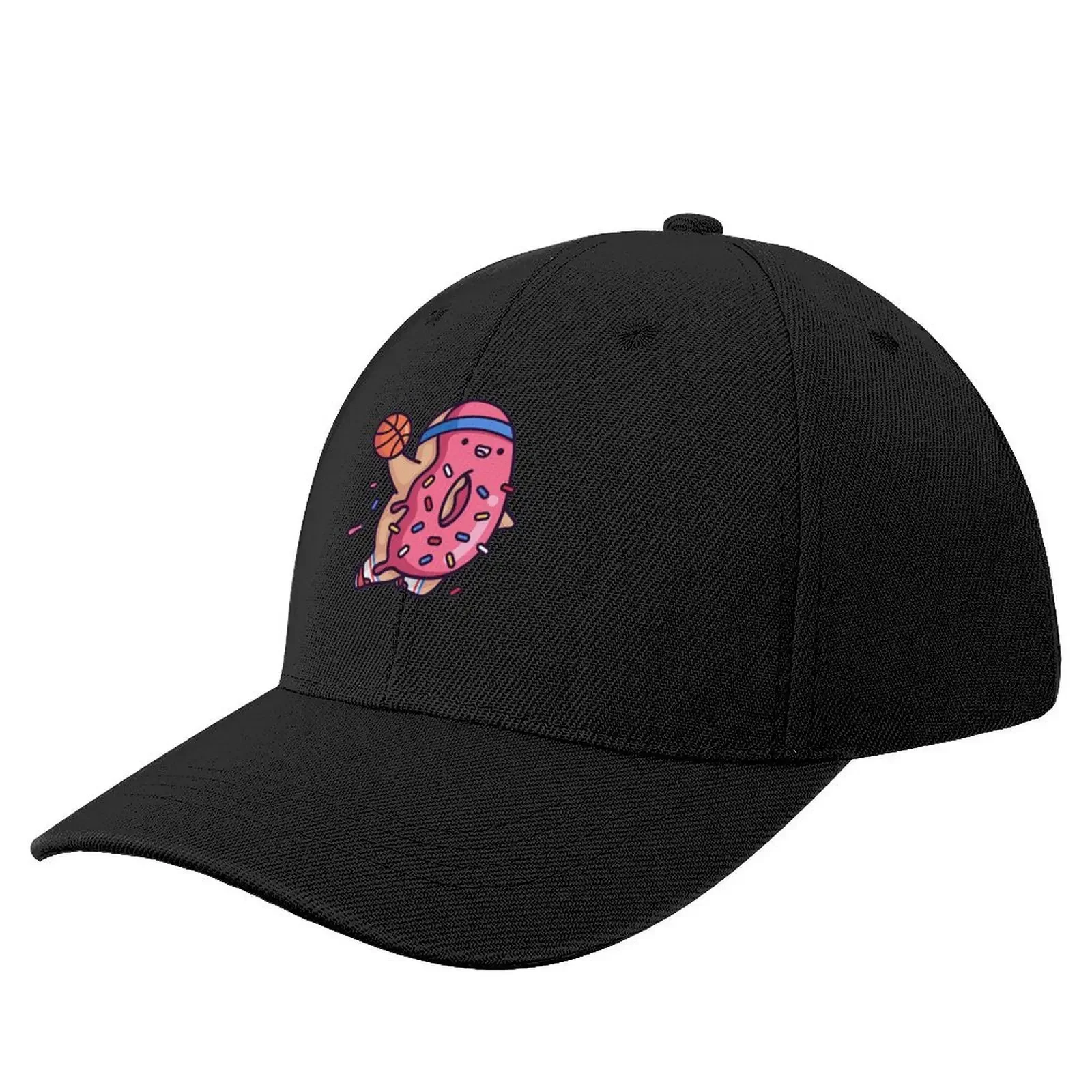 Pink Dunkin Donut with sprinkles Baseball Cap fishing hat Fishing cap birthday Golf Wear Men Women's