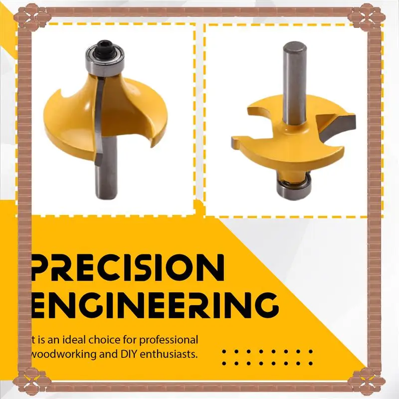 

24-Hour Delivery 8Mm Shank Handle Diameter 44Mm Fillet Cutter Woodworking Milling Cutter Chamfering Cutter Arc Cutter Edge Trimm
