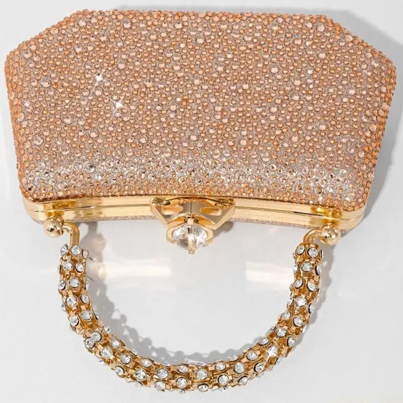 

X90D Fashion Rhinestones Dinner Bag Women Stylish Accessory for Wedding Party Wear
