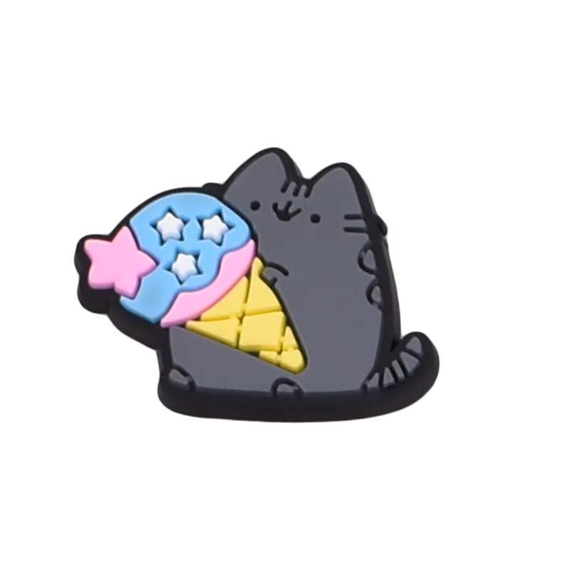 Pusheen Shoe Decoration Cartoon Figure Cute Buckle Charms Set Girls Boys Slippers Ornament Sandal Accessories Anime Cat Decor