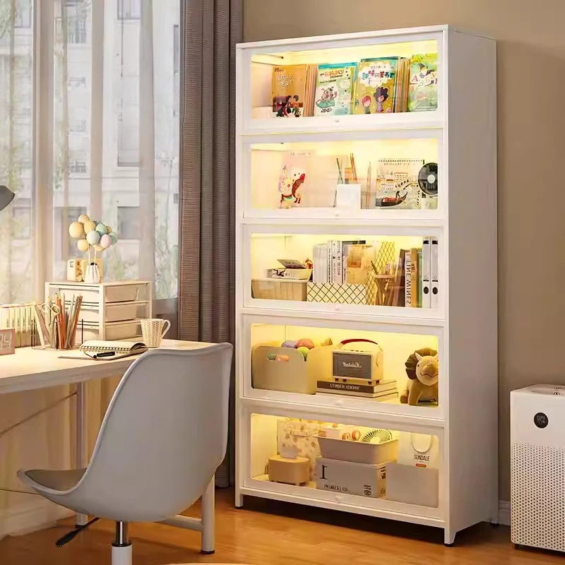 

Household steel bookcase, multi-layer floor-to-ceiling children's bookshelf