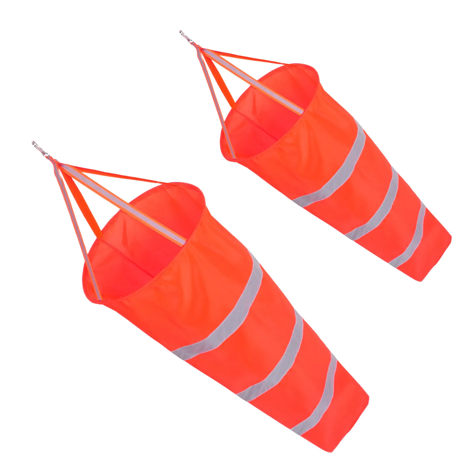 2Pcs Waterproof Reflective Orange Windsocks High Visibility Wind Direction Indicators for Airports Construction Gardens view 6