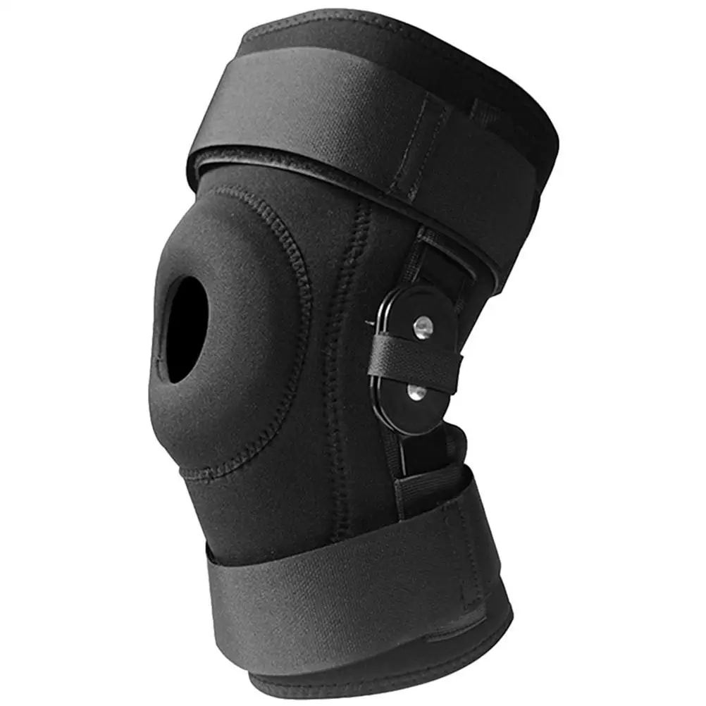 

Aluminum Alloy Support Sports Knee Pads Fitness Basketball Adjustable XL Size Breathable Elastic Outdoor Running Accessories