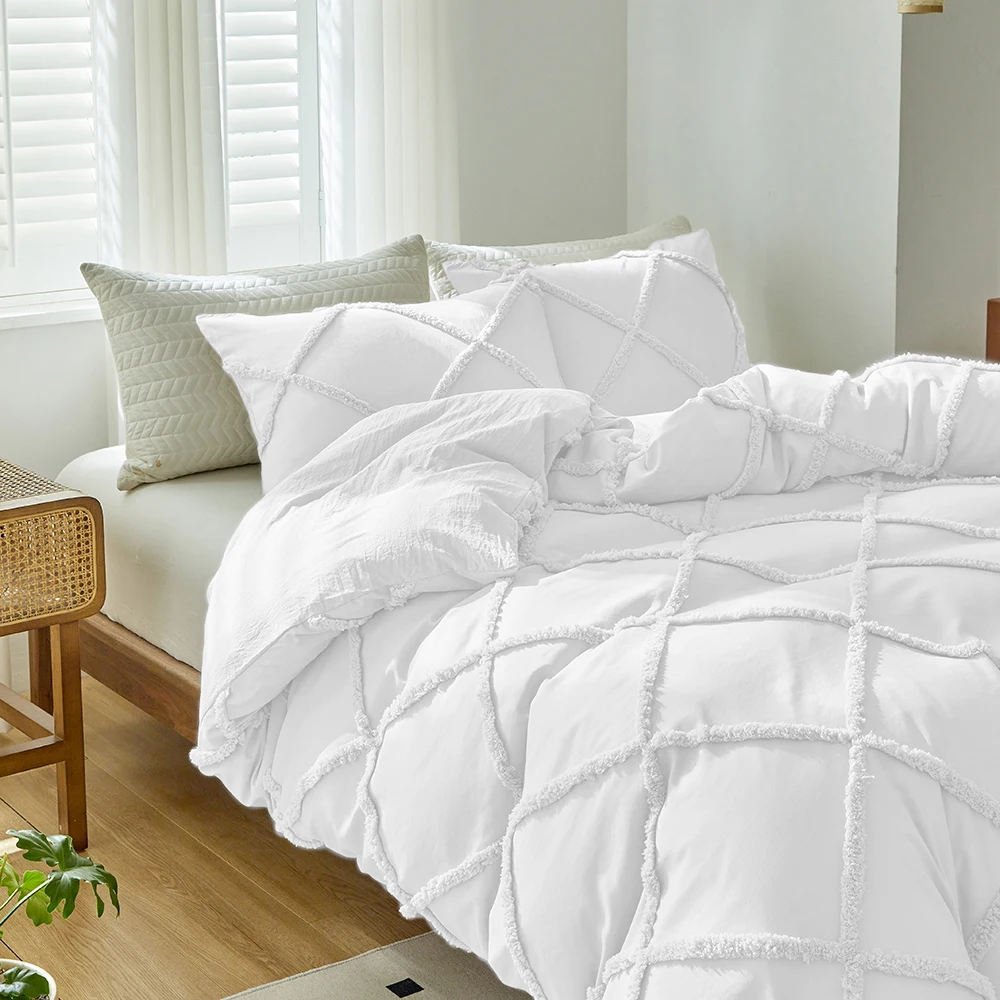 Duvet Cover Bedding Set Twin Full Queen King Size 135x200 Nordic Quilt Cover 240x220 Double Single Lingge Bed Linen 200x200