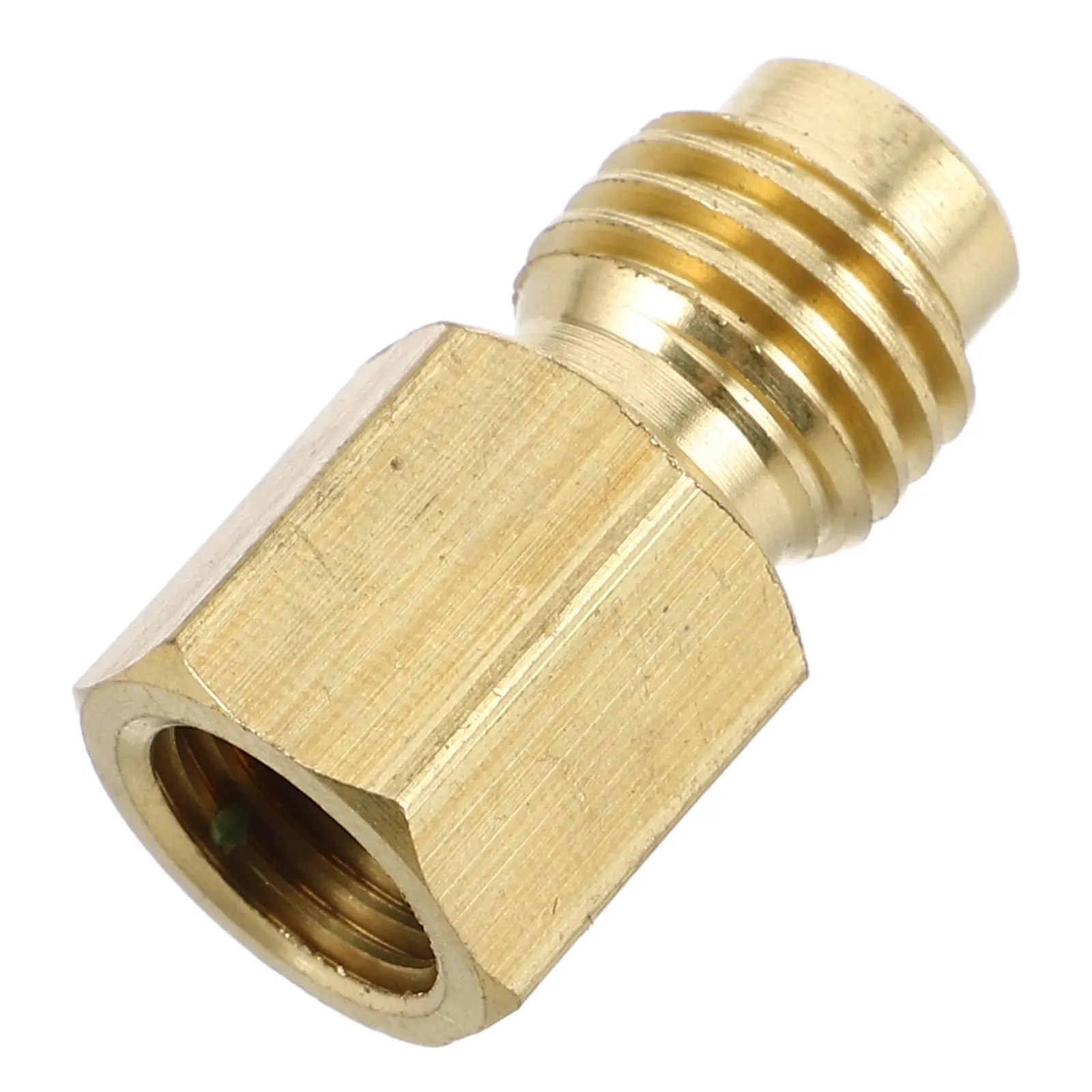 Refrigerant Tank Adapter Copper Fitting Small R134 Refrigeration Tank Valve Adapter Leak-Proof Vacuum Pump Hose Connector Air