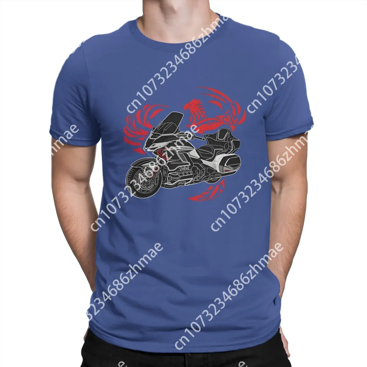 Goldwing Legend Motorcycle Men TShirt H-Hondda Crewneck Tops Fabric T Shirt Funny Top Quality Gift Idea