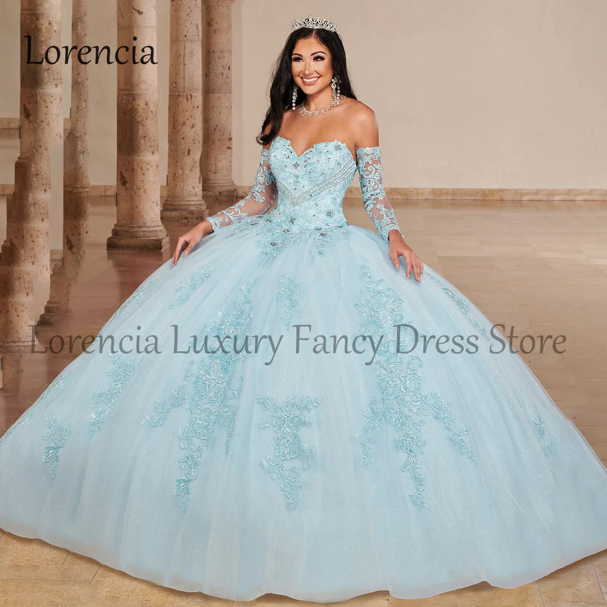 2024 Mexican Quinceanera Dress Ball Gown 3D Flowers Sleeveless Crystals Open Back Appliques Corset Sweet 16 Vestidos XV Años