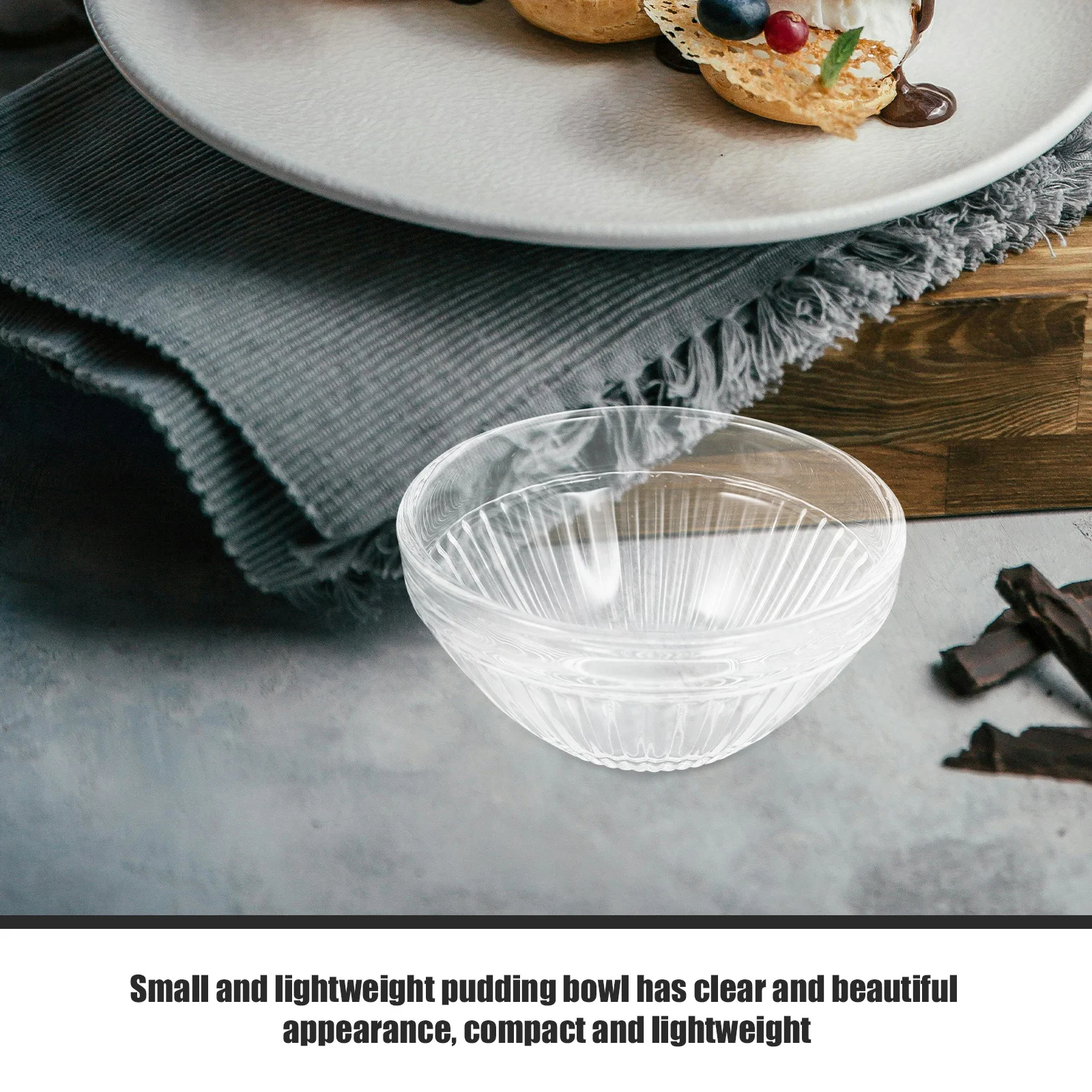 

10Pcs Glass Pudding Bowl Set Clear Small Bowls for Dessert Snack Jelly Pudding Cups Microwave Safe Stackable Prep Containers