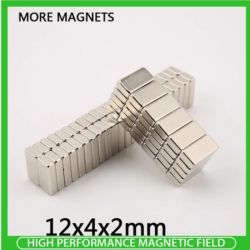 

20~1000PCS Powerful Magnets 12x4x2mm Block Permanent Magnet 12mm x 4mm x 2mm Thin Neodymium Magnetic Super Strong 12*4*2 mm