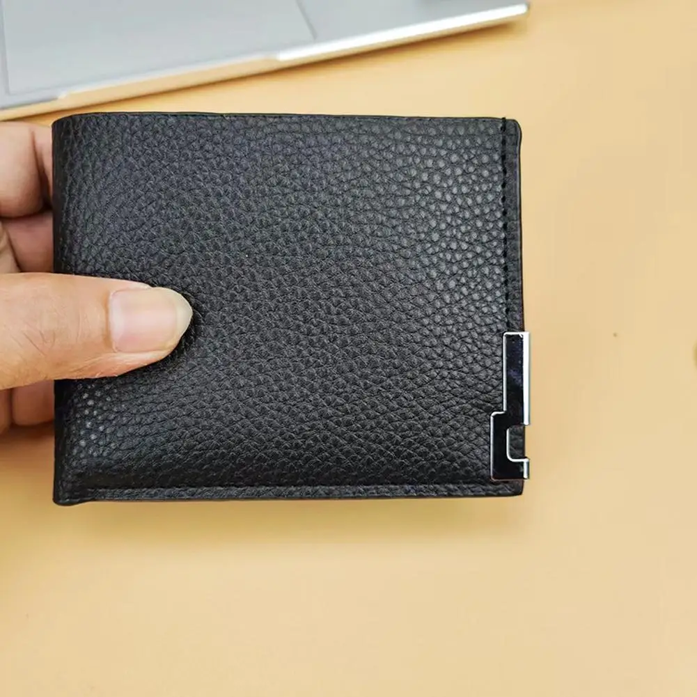 

Leather Men Wallets Premium Product Fashion Coin Pocket Card Holder Men Purse Simple Quality Male Wallets Short Black Walet