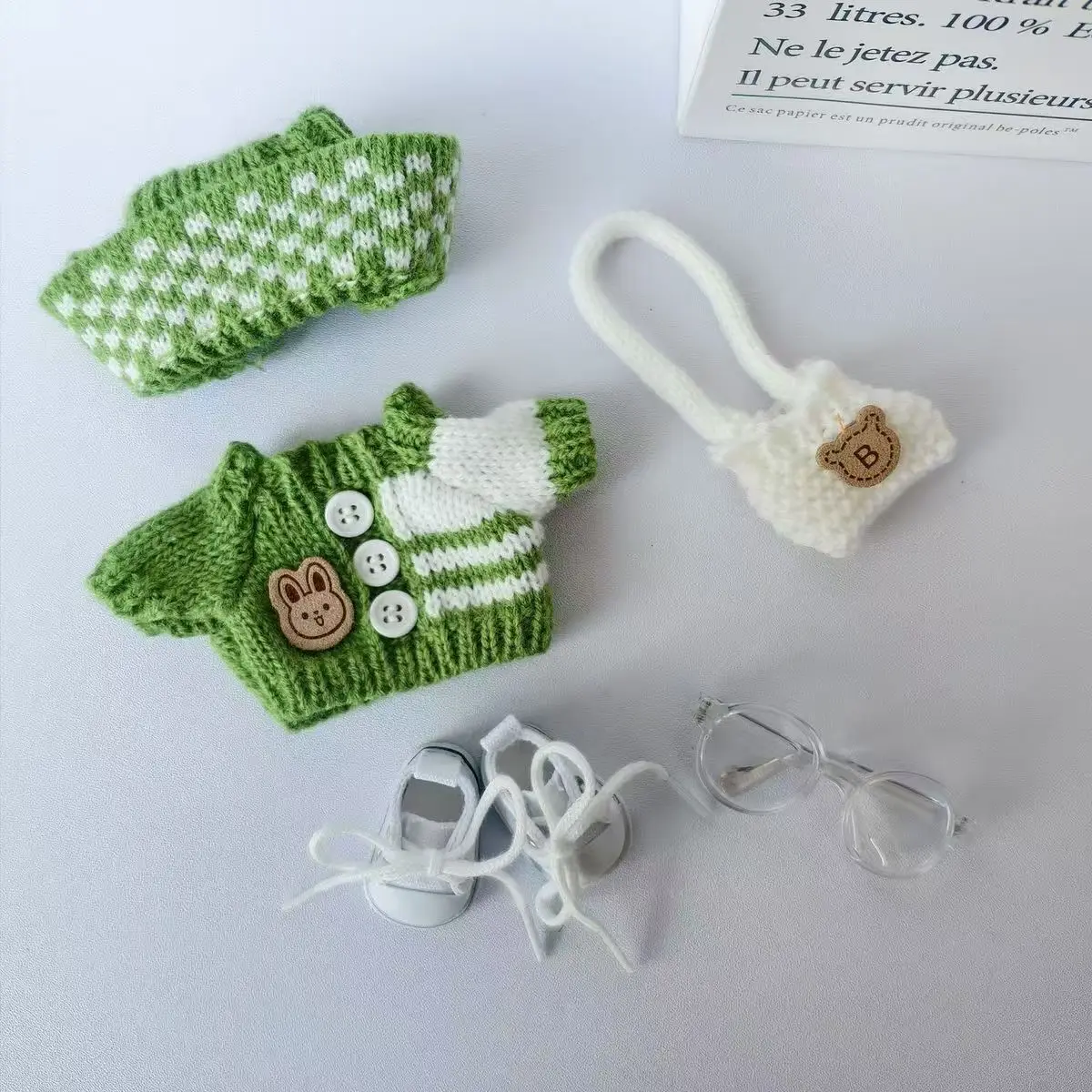 Mini Plush Doll Clothes Outfit Accessories for 17cm Labubu V1 V2 and Multiple Series - The Perfect Attire for Your Doll