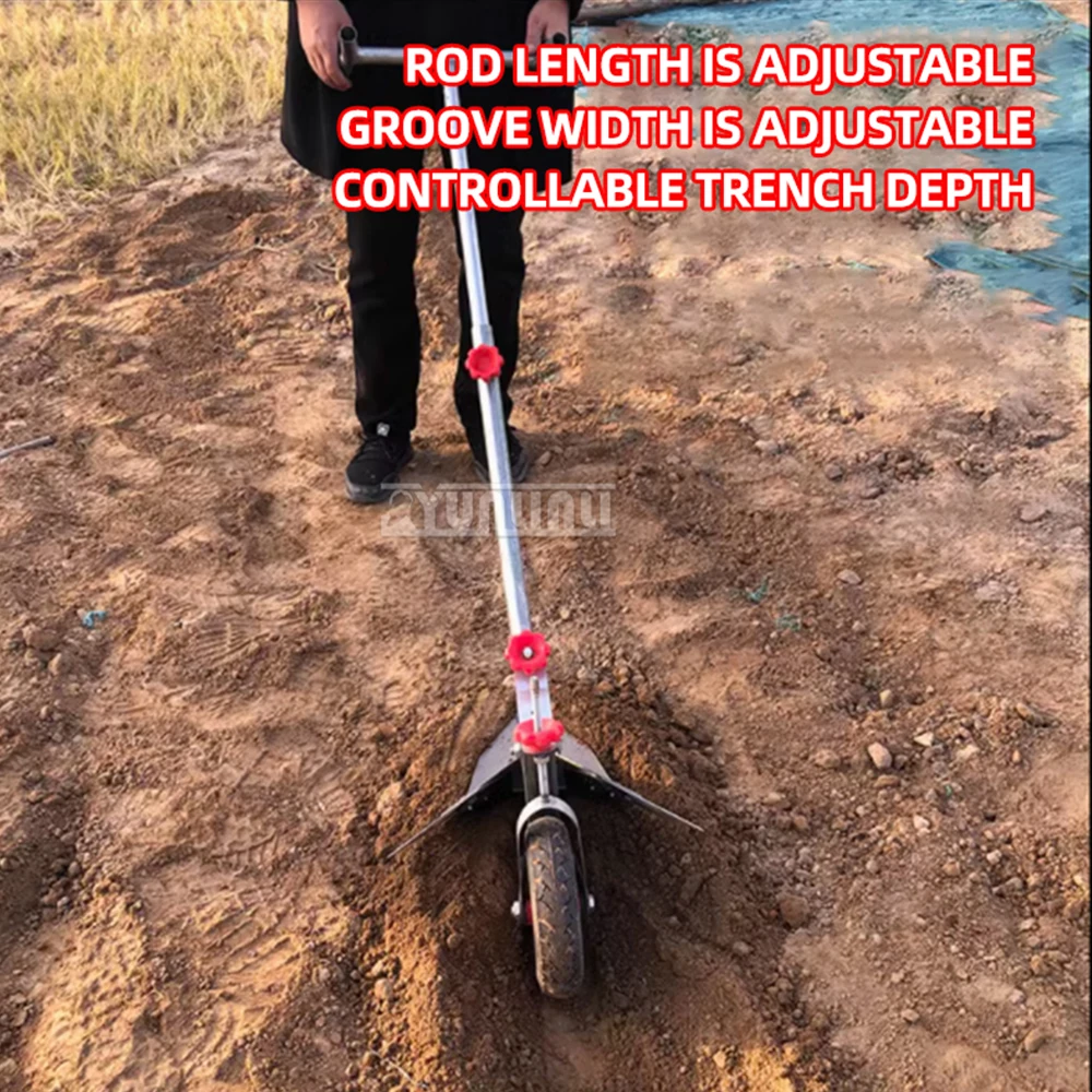 Portable Garden Loosening Soil Manual ridge Tillage Machine Handheld Agricultural Hand-pulled Plow