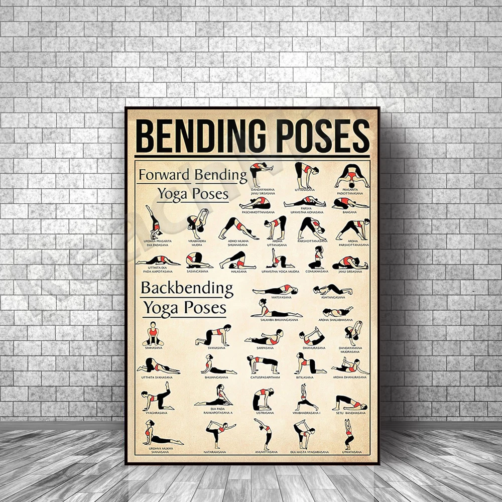 

Bend Pose Vertical Poster, Yoga Print, Yoga Lover Poster, Yoga Class Poster Decorative Canvas Print