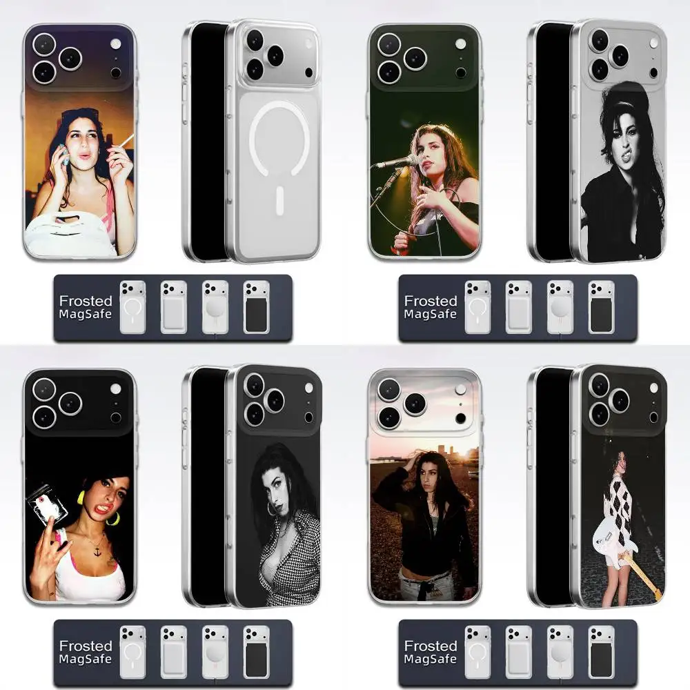 

Singer A-Amy Winehouse Phone Case For iPhone 17,16,15,14,13,12,11,Pro,Max,Plus,E,Air,Mini Magsafe Transparent