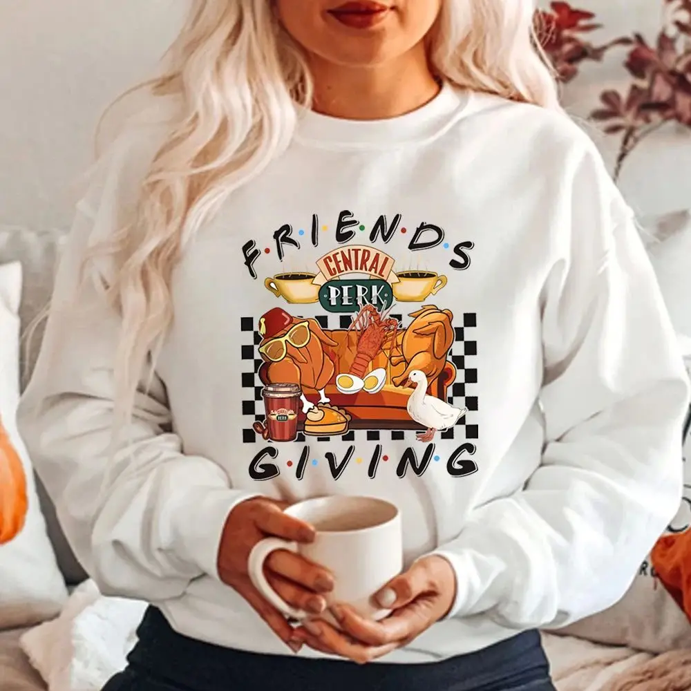 

2024 Frie Turkey Sweatirt Funny Thanksng irt TV Sle Женская толстовка с капюшоном из удобного хлопкоподобного материала