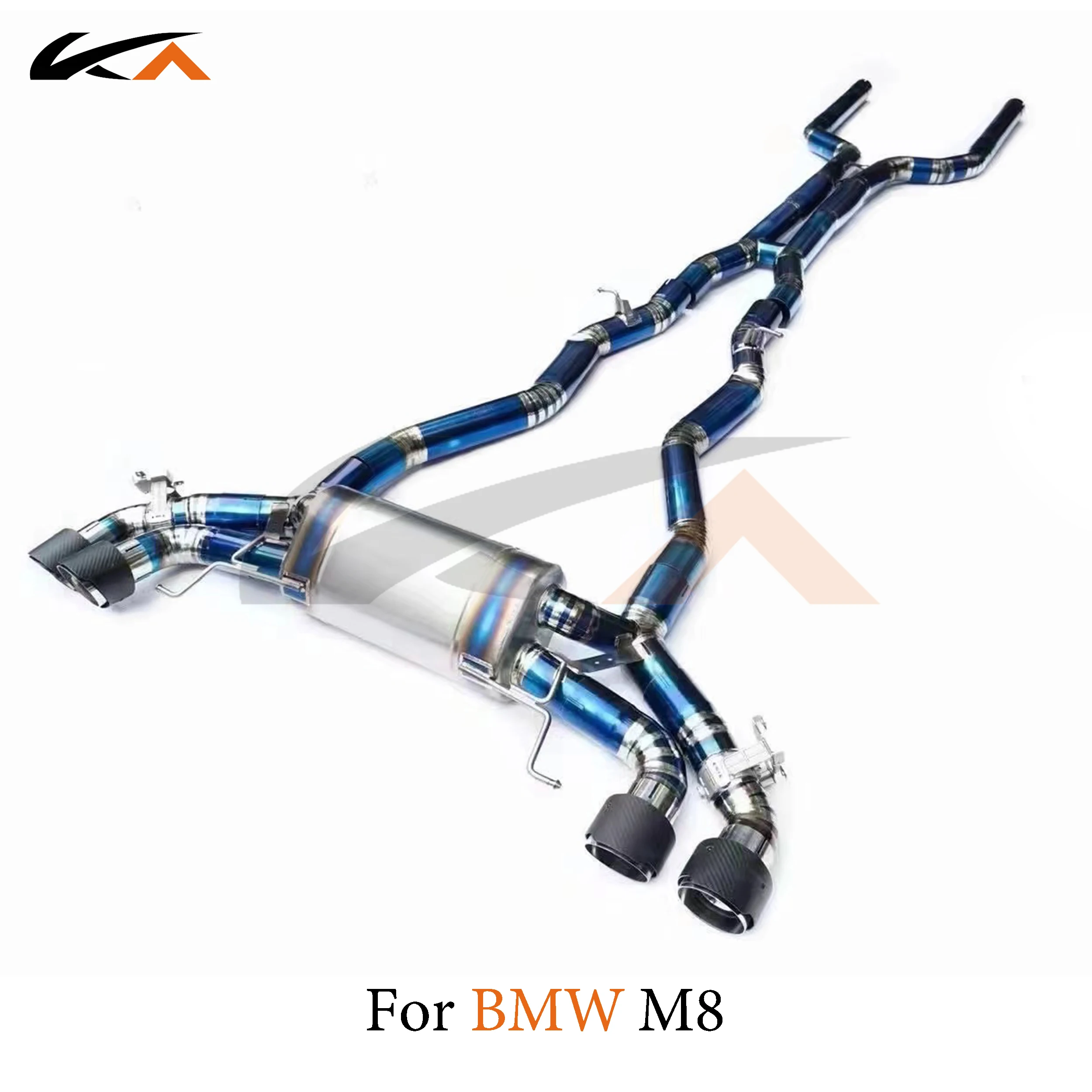 KA Tuning exhaust system parts titanium alloy catback for BMW M8 rear section performance muffler valve