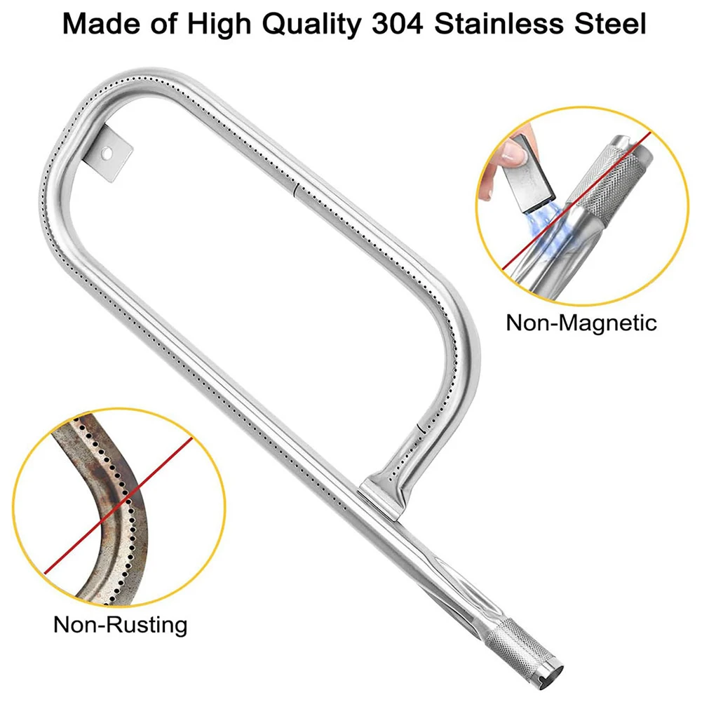 BBQ Grill Pipes Stainless Steel Barbecue Gas Burner Tube Replacement BBQ Tube Part Replace For Weber Q100 Q120 Q1000 Q1200 BabyQ - view 6
