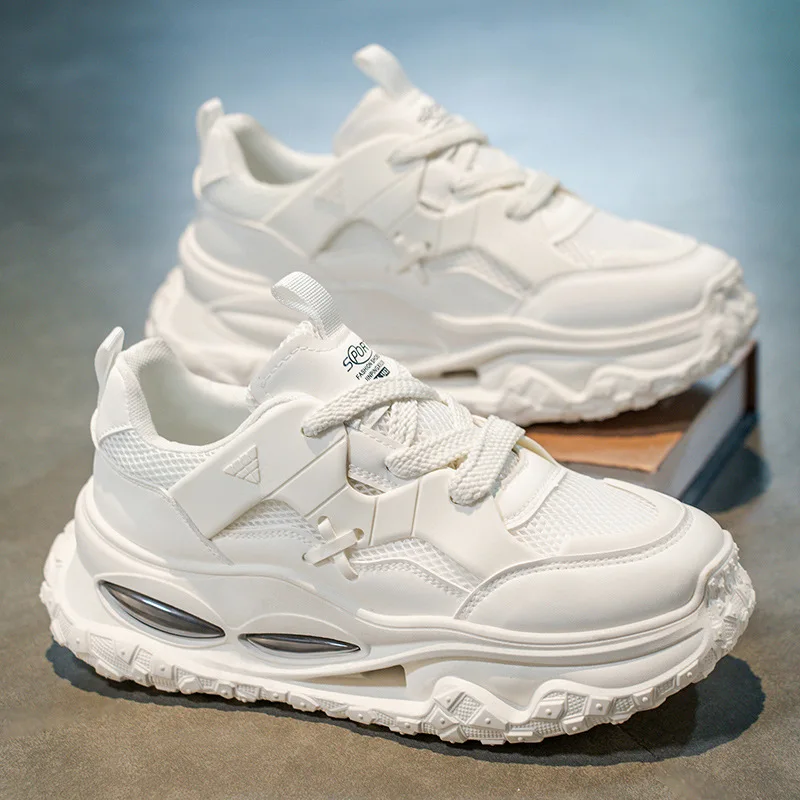 

Men's sports shoes Breathable mesh casual insole height-increasing dad shoes, teenagers' running shock-absorbing sports shoes