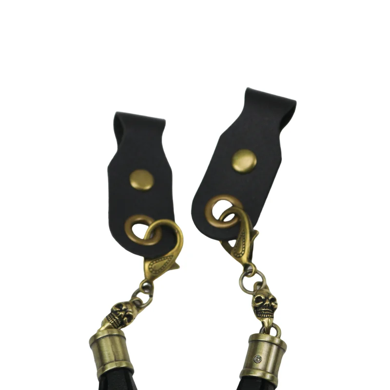 

Motorcycle Brake Lever Leather Covers Skull Fringe Tassels Clutch Lever Cover for Harley Indian Old School Cafe Racer Custom