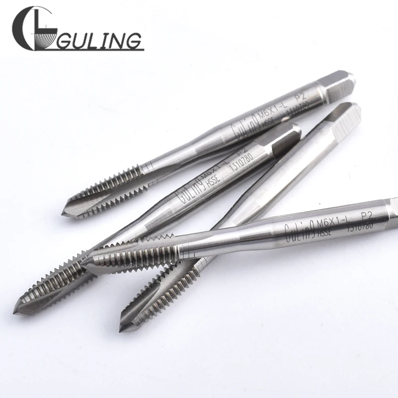 GULING HSSE-M35 JIS Standard Left Hand Spiral Pointed Tap M2 M2.5 M3 M3.5 M4 M5 M6 M8 M10 M12 Machine Screw Thread Taps