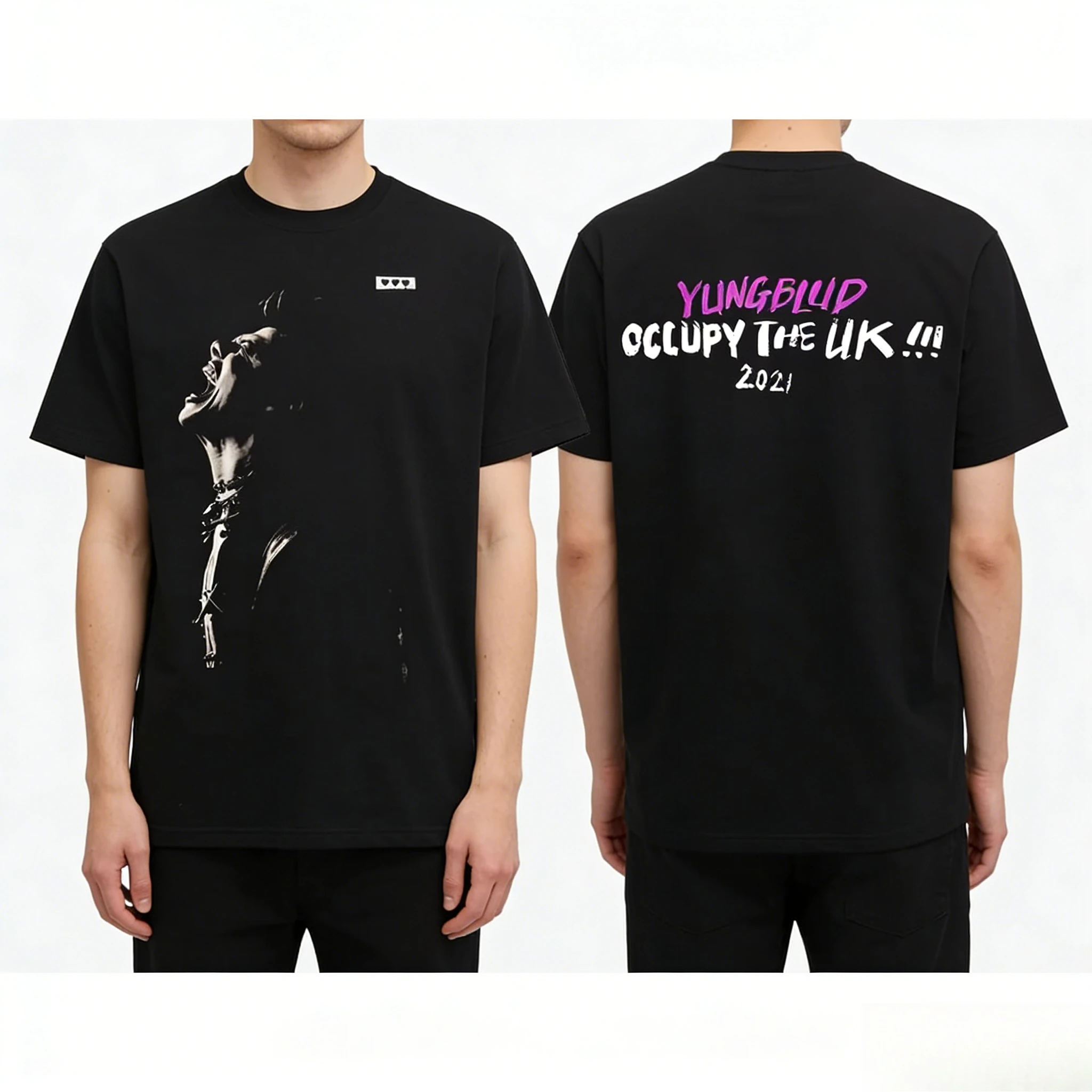 

Футболки Yungblud Occupy The UK 2021 Tour, подарки для фанатов, мужская одежда, модная хлопковая повседневная футболка с короткими рукавами и круглым вырезом, оверсайз