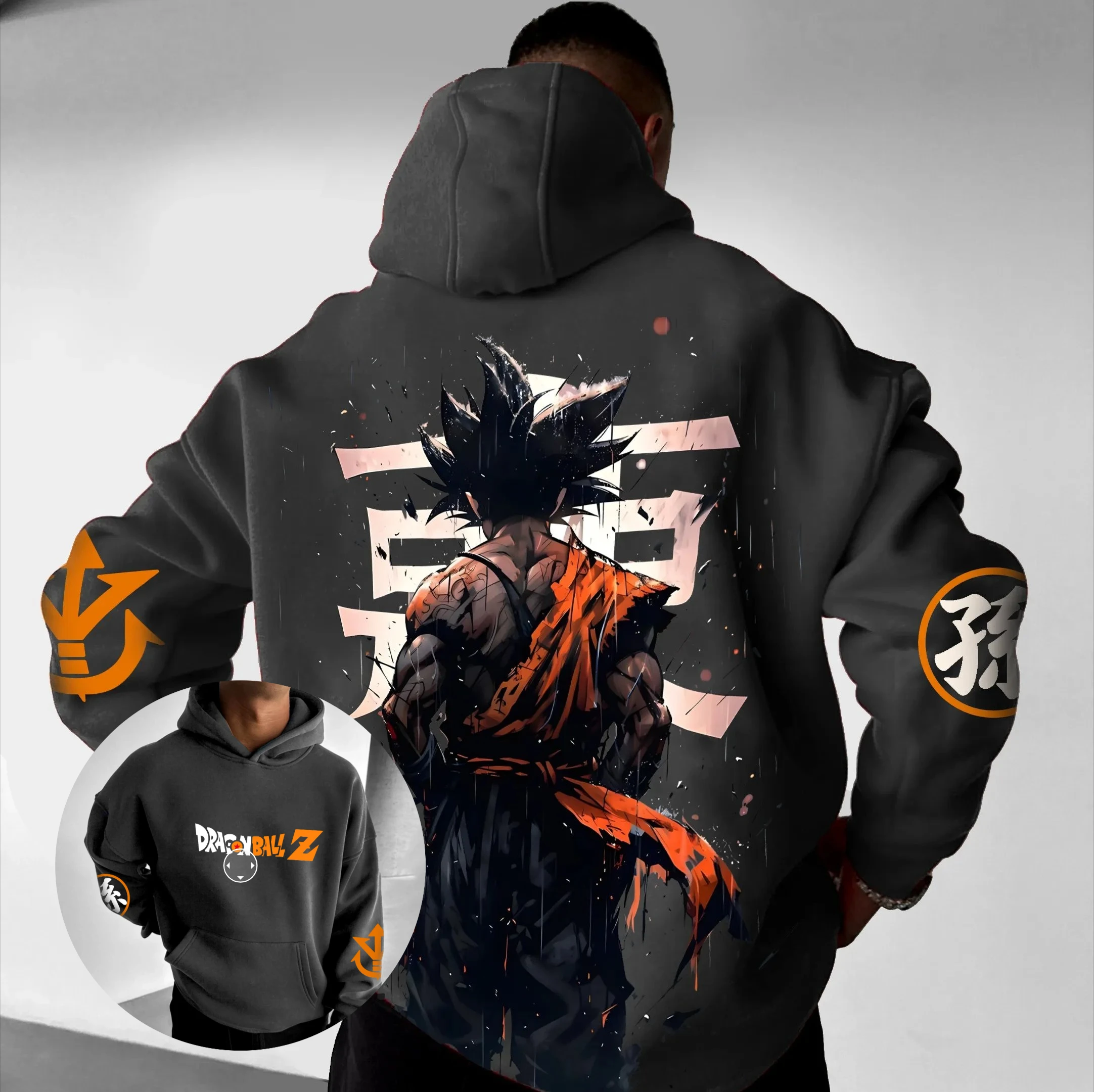 Unisex Oversized Dragon Ball Goku Hoodie Men Anime Streetwear Pullover Sweatshirt Spring Autumn Casual Graphic Hooded Jacket Y2k