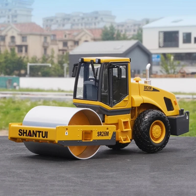 

Литой под давлением масштаб 1:35 SHANTUI SR260M с одним стальным колесом, механический инженерный автомобиль, коллекция моделей из сплава, подарочный дисплей
