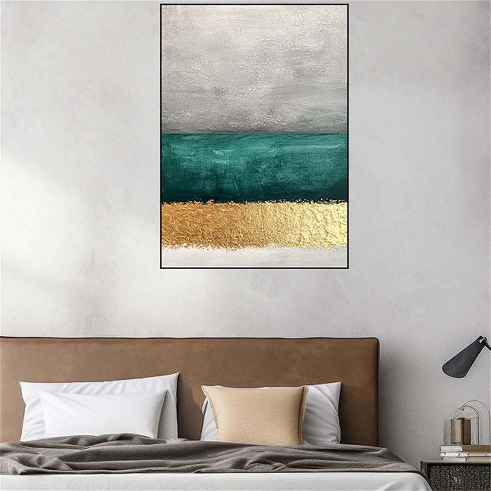 

100% Handmade Abstract Grainy Oil Painting For Living Room Modern Textured Poster Large Gray Wall Decor Picture Art Image Gift