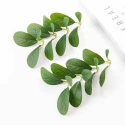 50PCS Artificial Plants Cheap DIY Needlework Cake Wedding Bouquet Wreath Christmas Decoration for Home Scrapbook Fake Rose Leaf