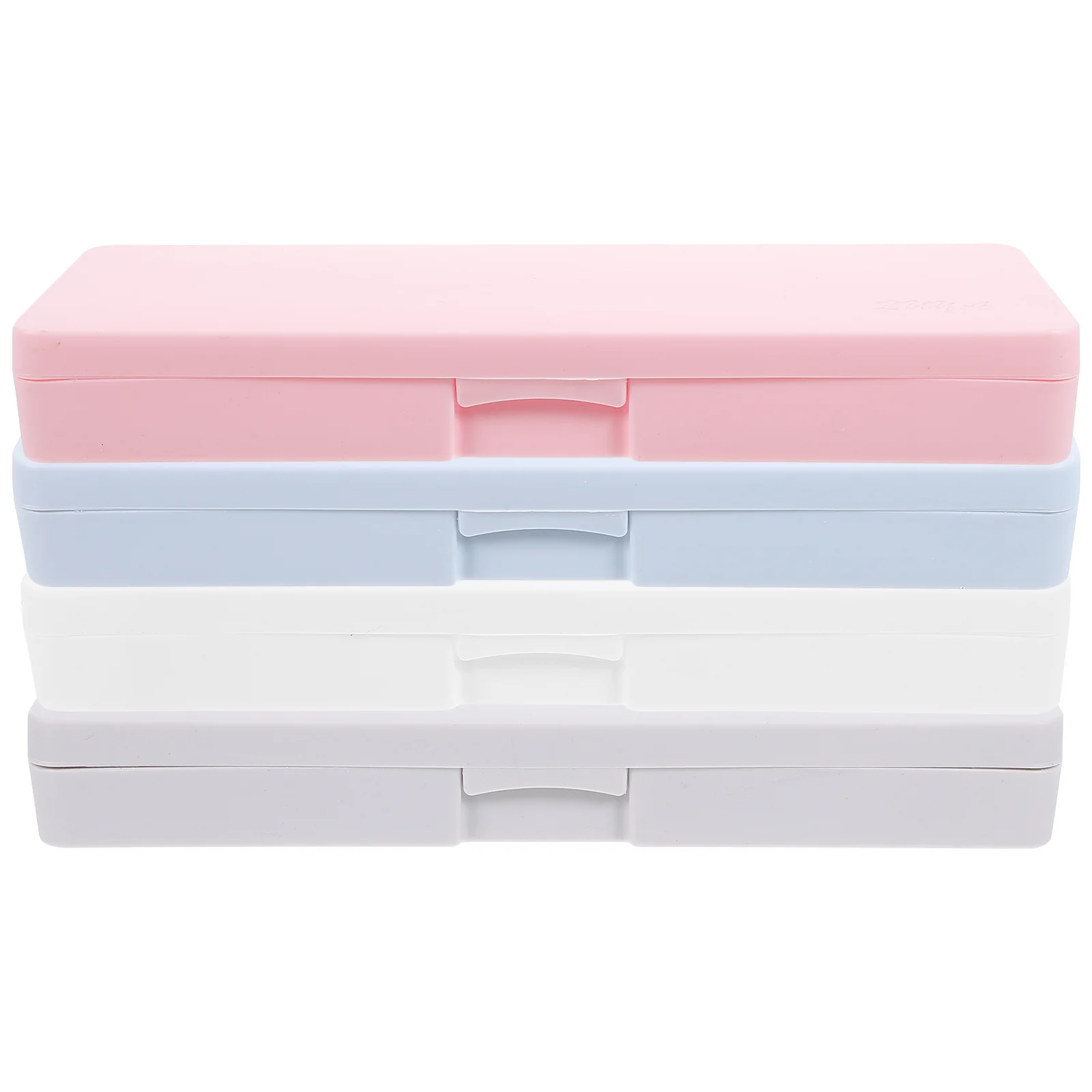 4 قطع من صندوق أقلام الرصاص البلاستيكي المتين وخفيف الوزن للأقلام وأقلام الرصاص وحقيبة تخزين محمولة للطلاب #5