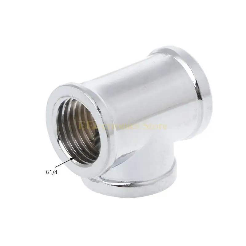 

B03C Silver Chrome G 1/4 дюйма с резьбовым 3 -й путь фитинг для системы охлаждения компьютеров