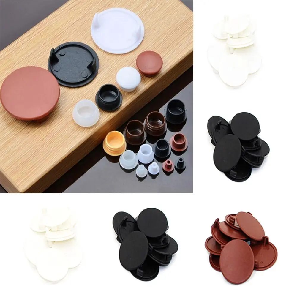 

50Pcs Useful Drill Hole Plug Hole Ornament Hardware Furniture Hole Covers Dust Plug Stopper Screw Decor Protective Cap