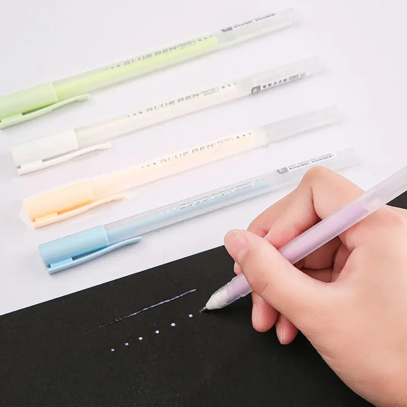 estilo coreano bonito glue pen ins simplicidade cor solida nao pegajoso colar memo pad papel scrapbooking ferramenta 1pc 01