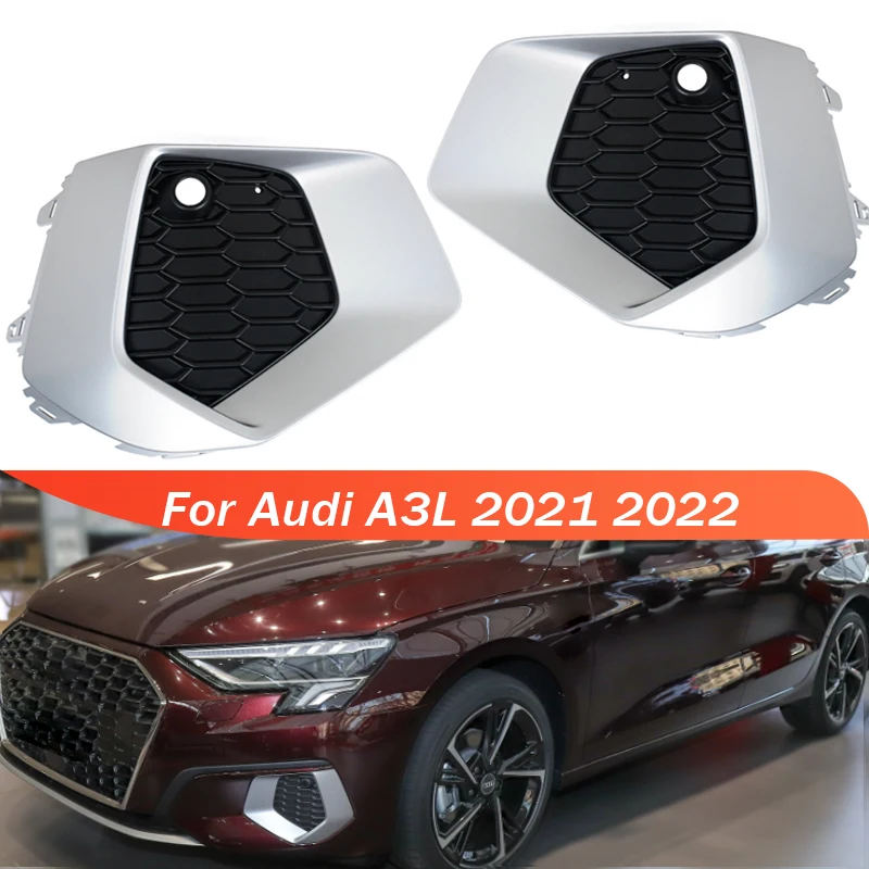 

Car Front Bumper Fog Lamp Grills For Audi A3L 2021 2022 Front Bumper Fog Light Grilles Gril Cover 8YG807671 8YG807672