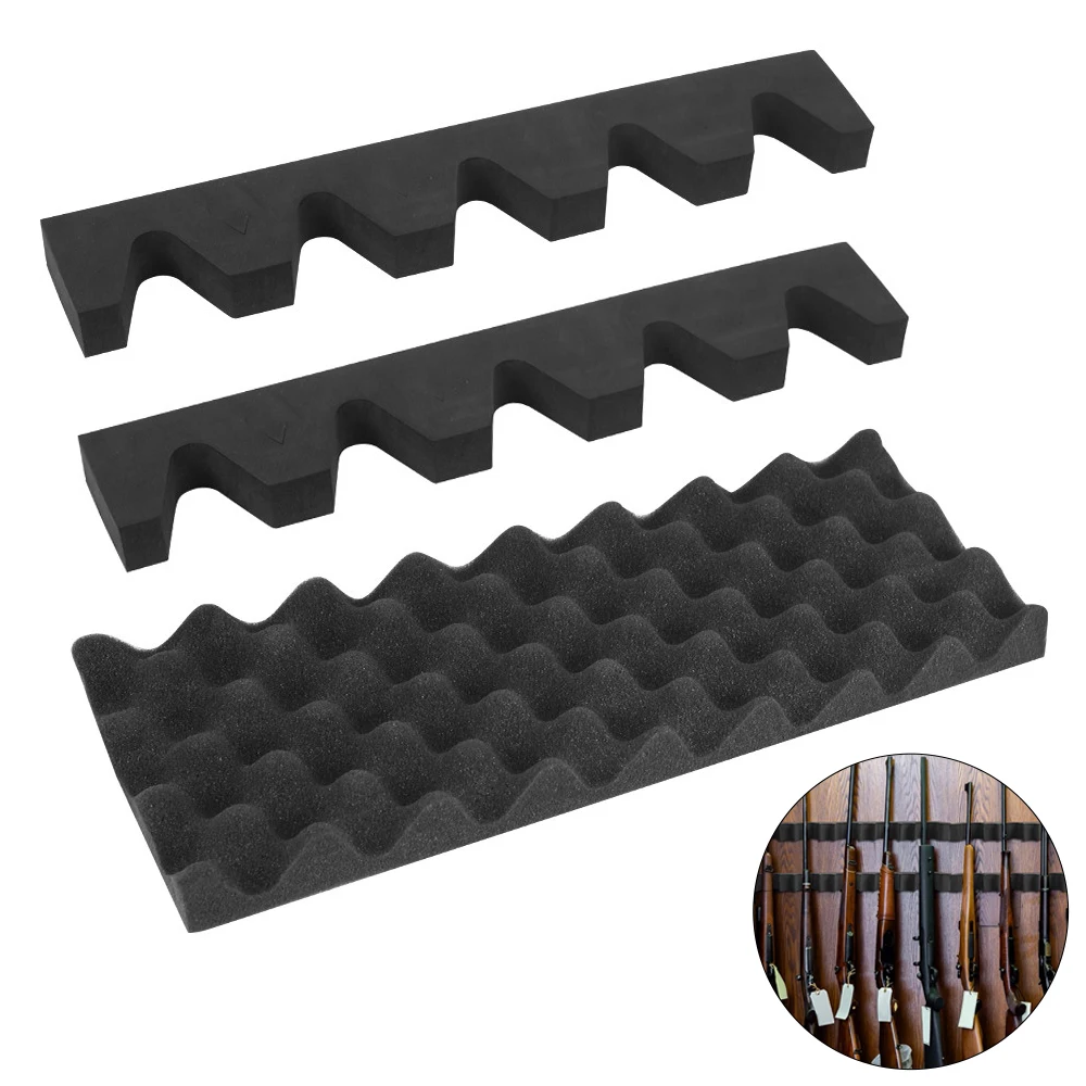 Suporte de arma de espuma tática Wall Mount Rack, Gun Rack Kit, Rifle multifuncional, armário de armazenamento, acessórios de caça ao ar livre