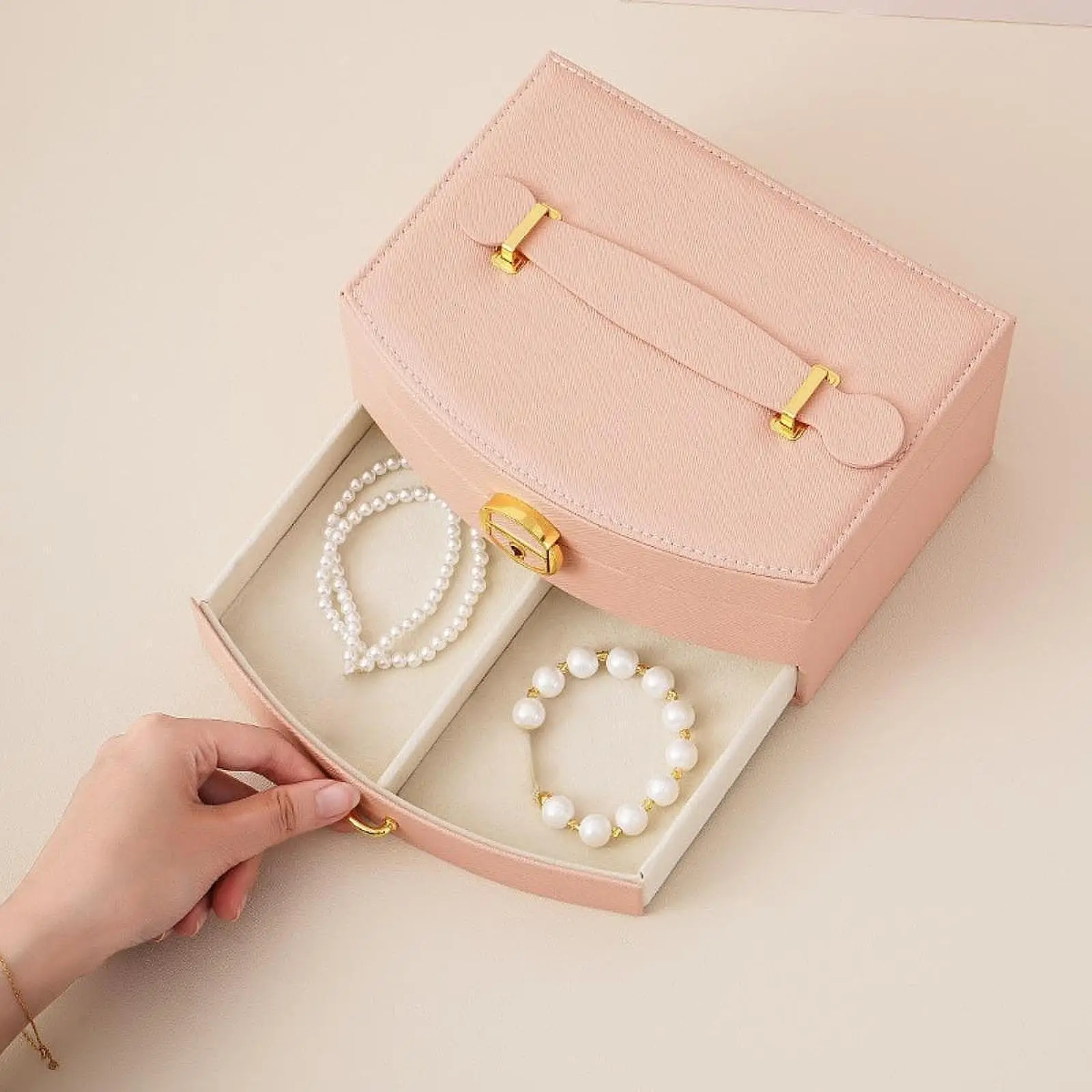 

Держатель для ювелирных изделий, встроенное зеркало для макияжа для рождественских дорожных серег