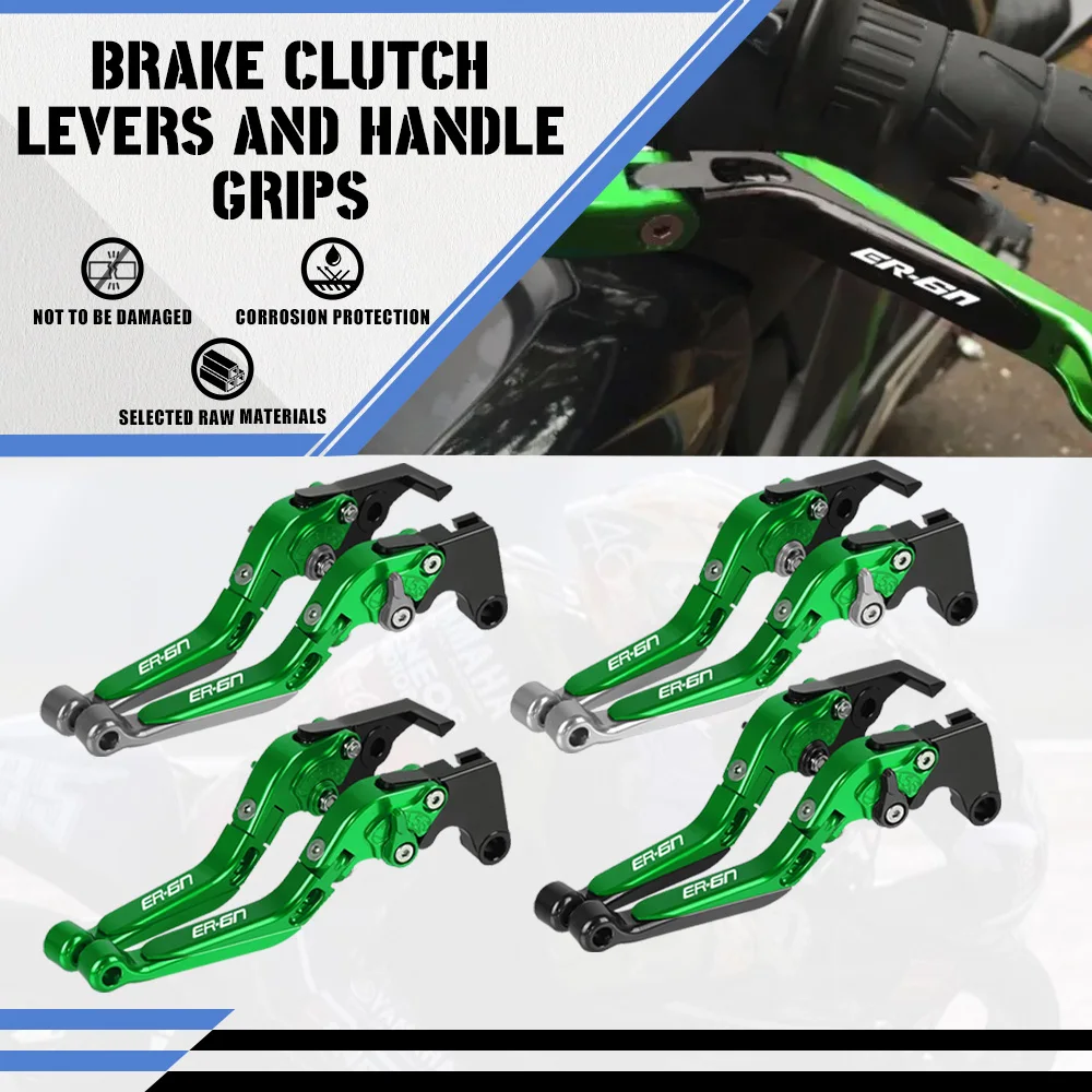

Motorcycle Extendable Adjustable Foldable Handle Levers Brake Clutch For Kawasaki ER-6n ER6N ER 6N 2009-2017 2012 2013 2014 2015