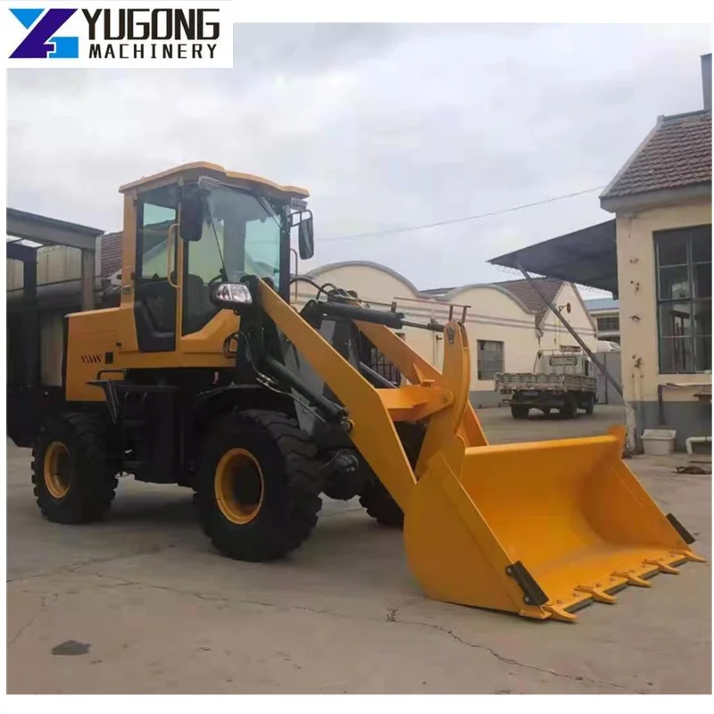 YUGONG Wheel Backhoe Loader Backhoe Wheel Small  Backhoe Loader Compact Wheel Loader with Oil Bath Air Filter Bucket