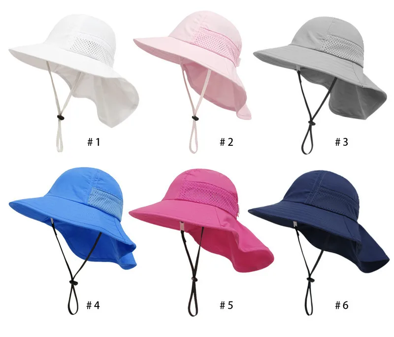 Summer Toddler Children Bucket Hat For Boy Girl Floppy Wide Brim Beach Sun Hat Outdoor Kids Fisherman Hats