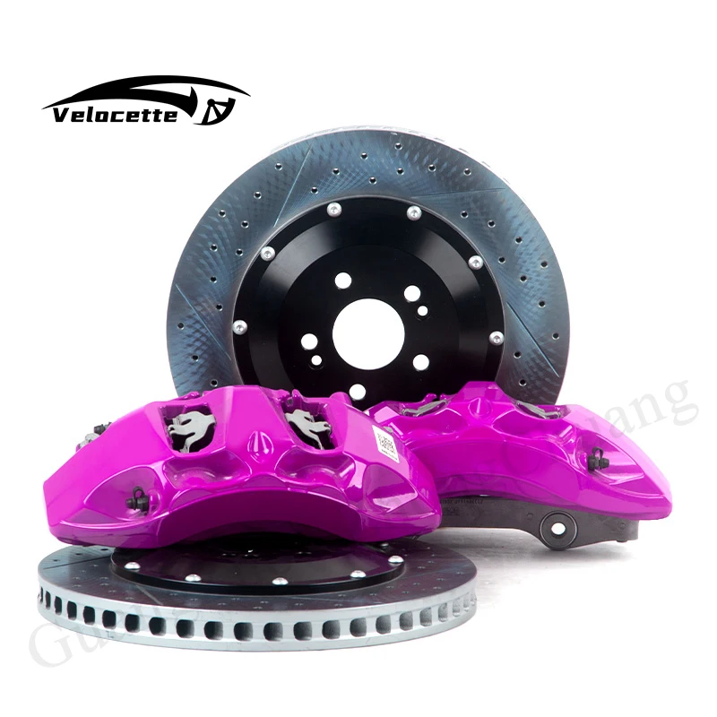 اكسسوارات السيارات الخارجية الجبهة الفرامل الفرجار 8N 10 بيستونز الجانب مكبح قرصي الفرجار الجمعية غطاء الفرجار تسلا نموذج Y