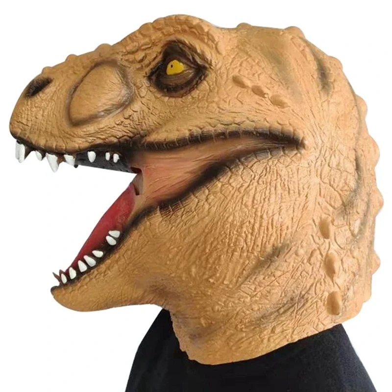 Máscara De látex De Tiranosaurio Rex, Cosplay De fiesta De Halloween, máscaras De dinosaurio, máscara De látex Realista, fiesta De disfraces De animales