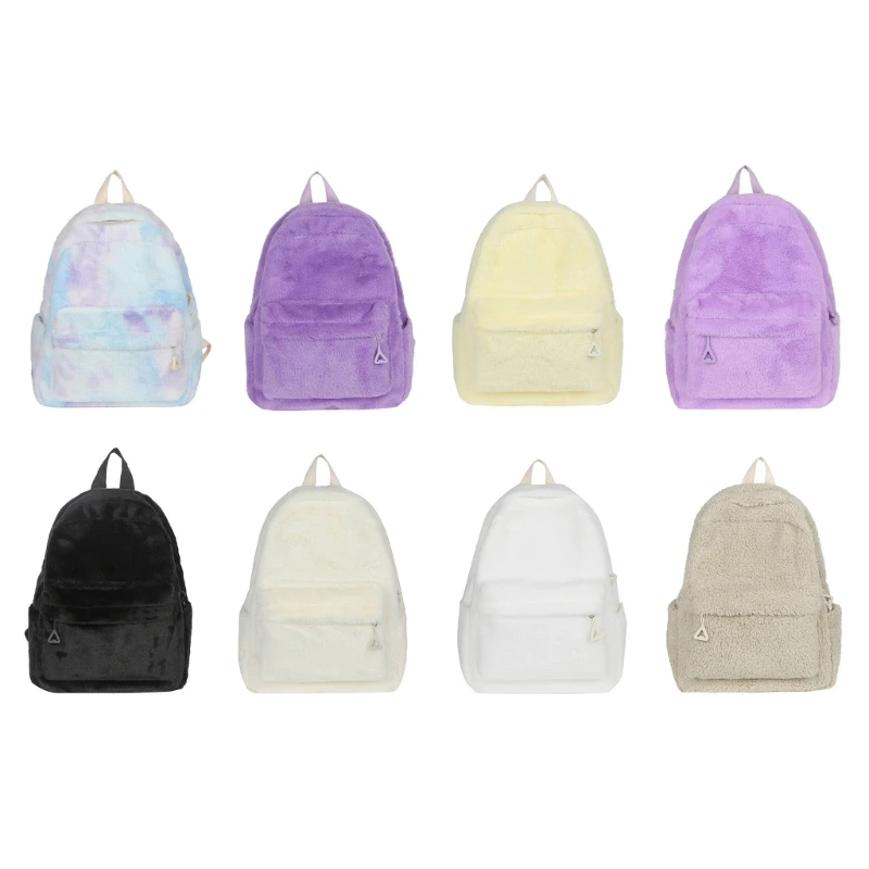 

Convenient and Stylish Backpack Plush School Bag for Students and Office Workers 066F