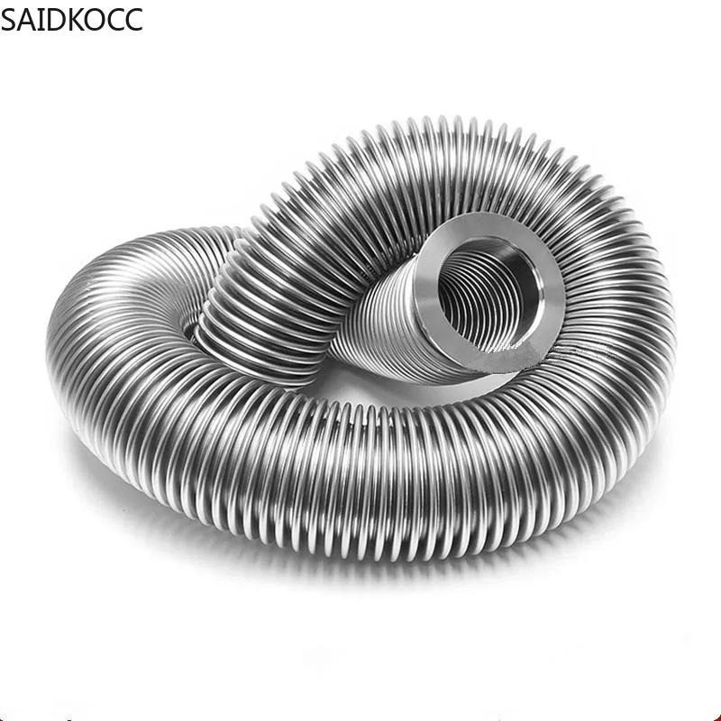 SAIDKOCC KF-50 Flexible Hose Stainless Steel Vacuum Corrugated Bellows Pipe Tube 100-1000mm