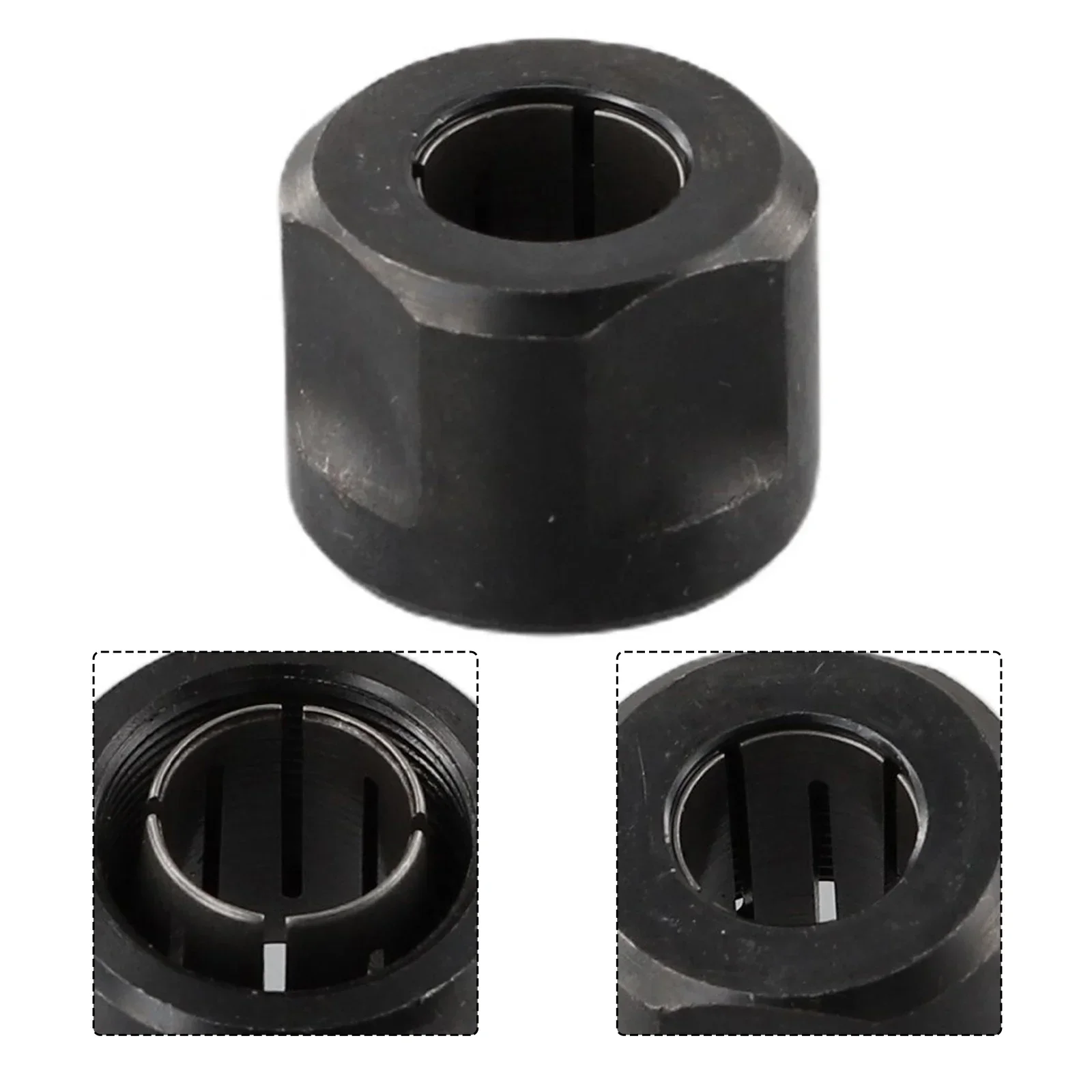 Nut Plunge Router Collet Nut 1/2 Inch 21*27mm Black Engraving Trimming Machine Female Thread 19.5mm High Quality