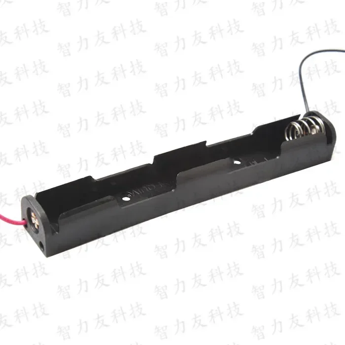 100 unids/lote 2/3/4 ranura larga caja de batería AA de una sola capa soporte de batería AA DIY con cable de 15cm/batería de 9V