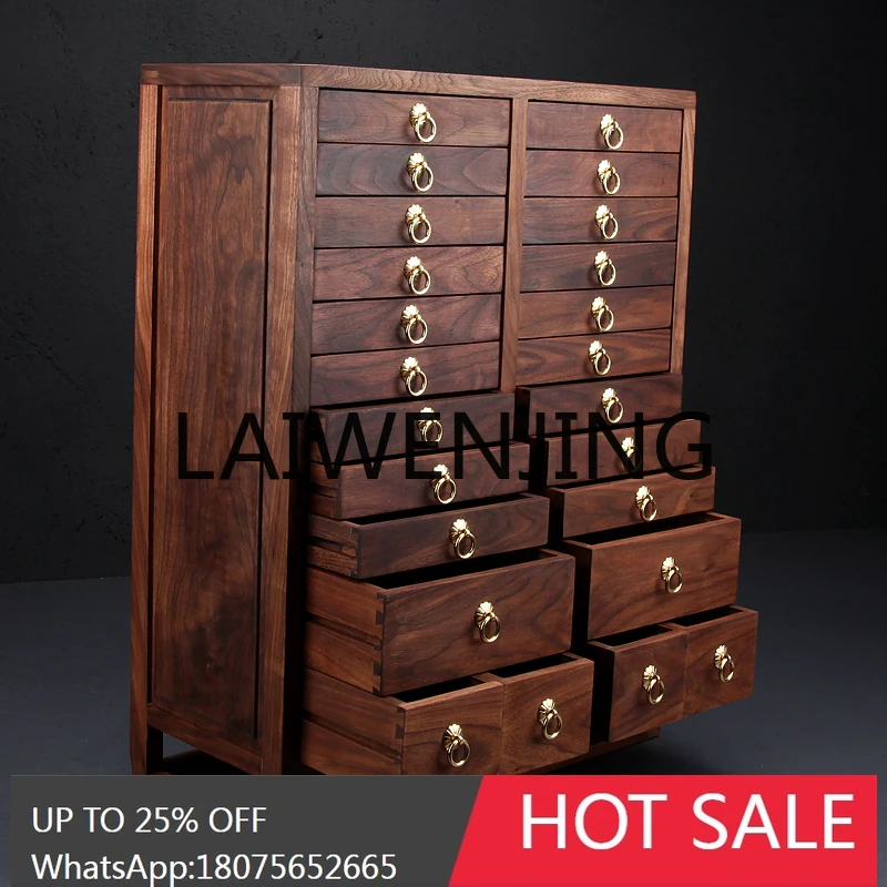 Rosewood Solid Wood Tea Storage Box Cent Line Pu'er Tea Caddy Storage Cabinet