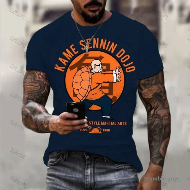 2026 Summer Men's Active Wear Dragon Ball T-shirt Goku Vegeta Tshirt Super Saiyan Kakarot Gym Tee